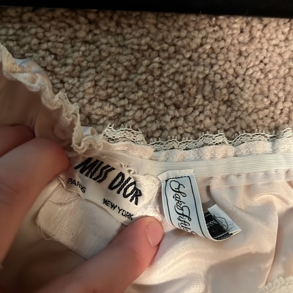 CCO PRICE DROP Vintage Miss Dior Blush Pink Lace Maxi Slip Dress – Fits M/L - Picture 9 of 9